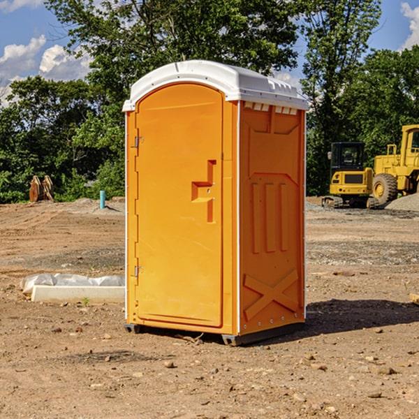 how often are the porta potties cleaned and serviced during a rental period in Redland